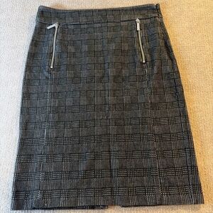 Elegant Gray Plaid Women's Skirt 1540